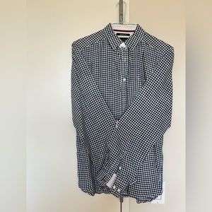 Gilded Age gingham button-down shirt